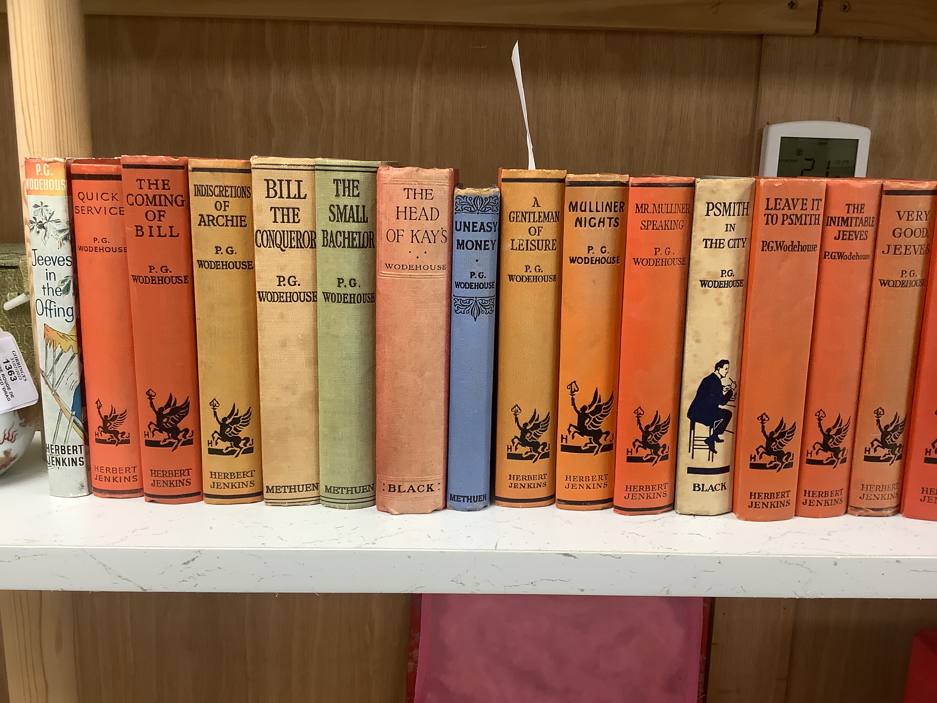 P. G. Wodehouse hardback books, cloth, most published by Herbert Jenkins. Full Moon in dust-jacket (29)